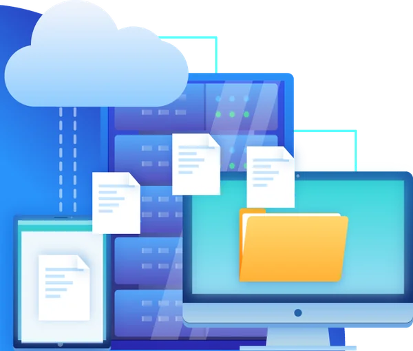 IT produkty a řešení 12 1X Hosting Illustration 03